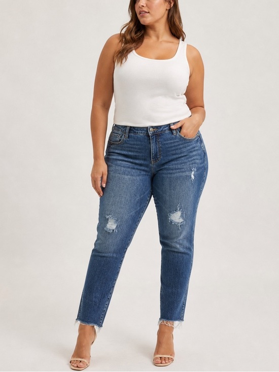 Kut from the Kloth Denim - Kut From The Kloth Catherine High Rise Boyfriend Jeans Womens 14W Stretch Denim